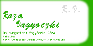 roza vagyoczki business card