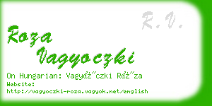 roza vagyoczki business card
